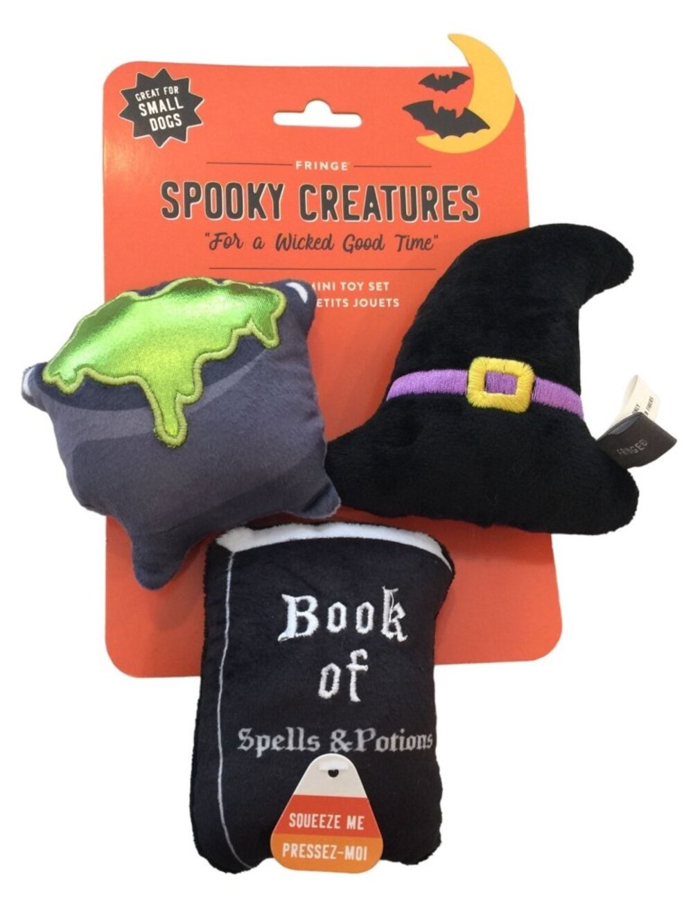 Fringe Spooky Creatures FOR A WICKED GOOD TIME 3 Pack Plush Dog Toys